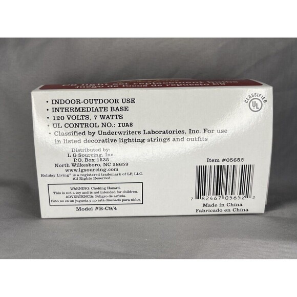 Replacement C9 4 Pack Asstorted Christmas Bulbs GREEN - Picture 2 of 5